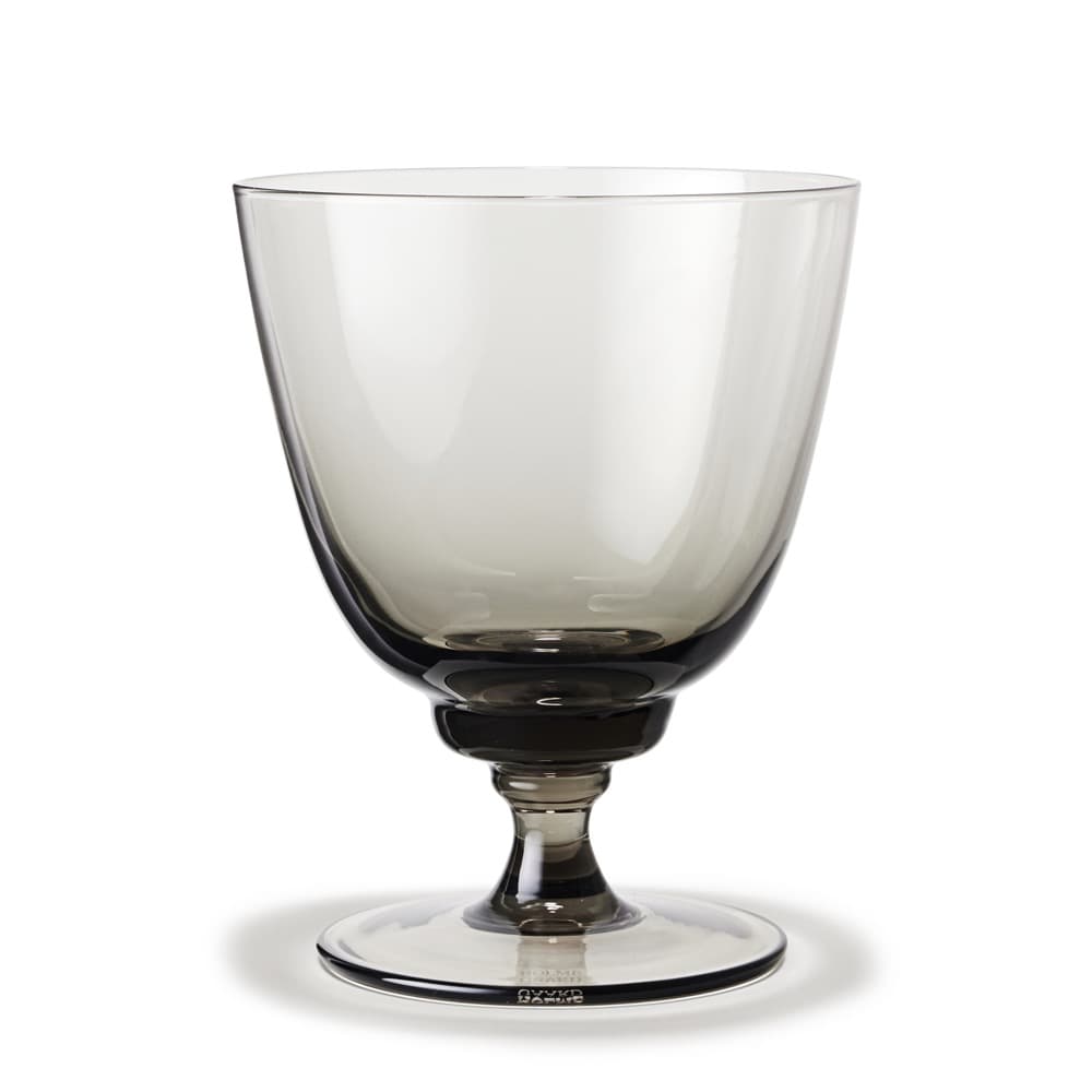 Flow Footed Glass 11.8 oz Smoke by Holmegaard