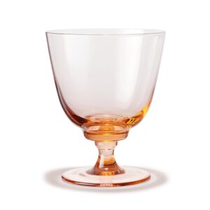 Flow Footed Glass 11.8 oz Pink by Holmegaard