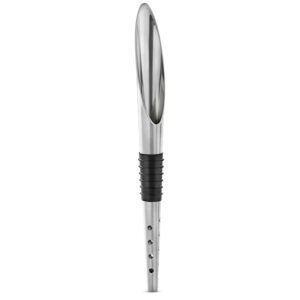 RO Pouring, Aerating And Decanting Stopper Black/Steel H: 9.4" Ø: 1.2" by Rosendahl