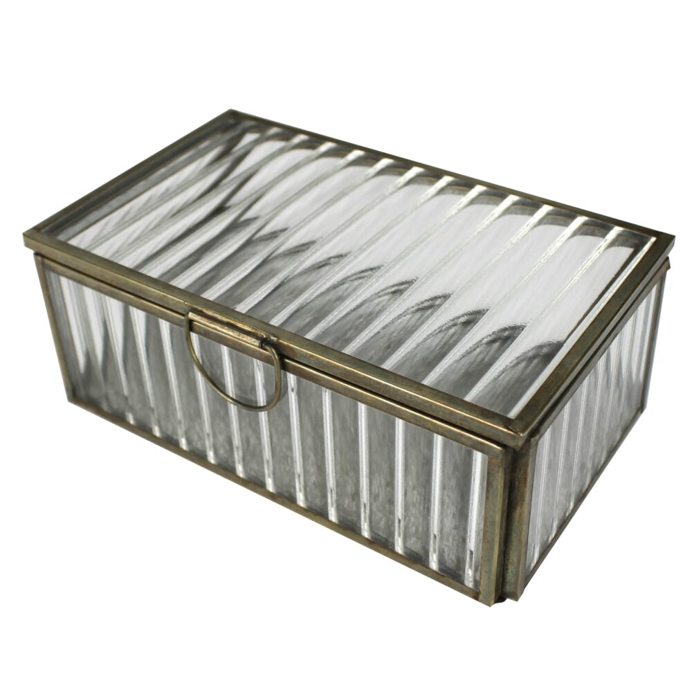 Beacon Rectangular Glass Box by HomArt