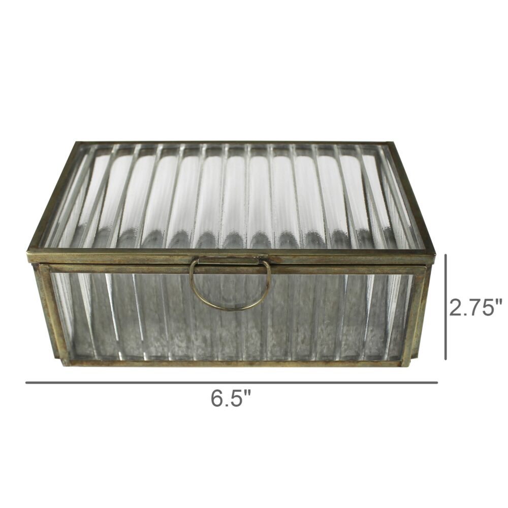 Beacon Rectangular Glass Box by HomArt - Image 4