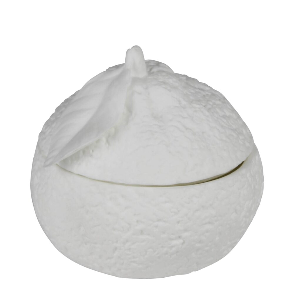 Mandarin Orange Bone China Box by HomArt