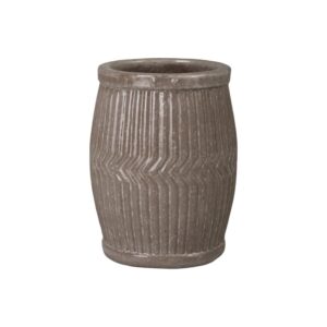 Dolly Tub Gray Ceramic Planter by Emissary
