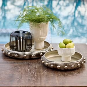 Antique Nickel Batten Trays by J Kent Martin for Cyan Design