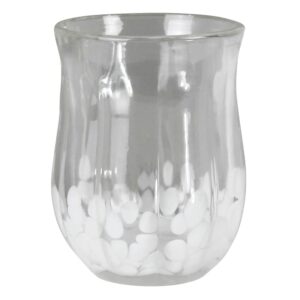 Glass Votive with Speckled Glass Bottom by HomArt