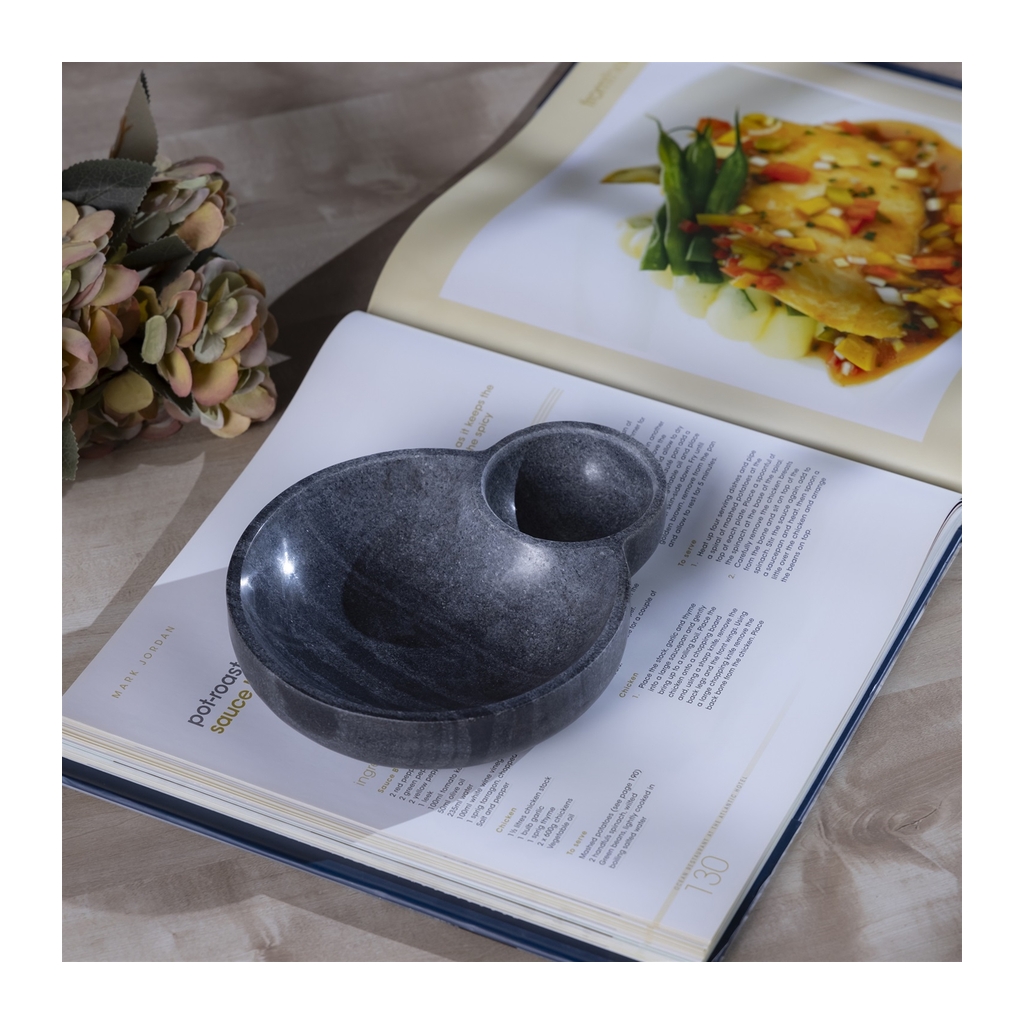 Black Marble Dip Bowl by BIDKhome - Image 5