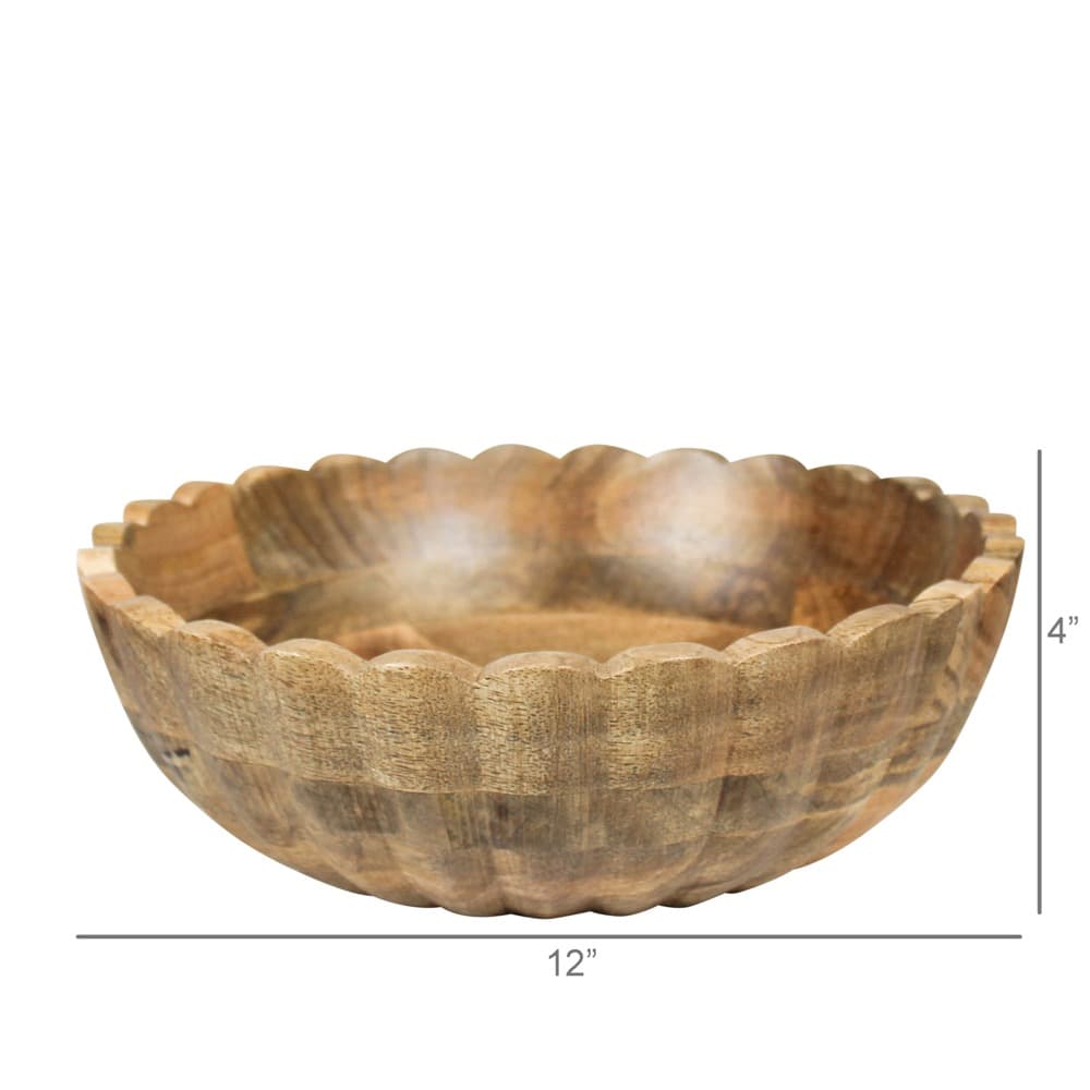 Mango Wood Bowl by HomArt - Image 2