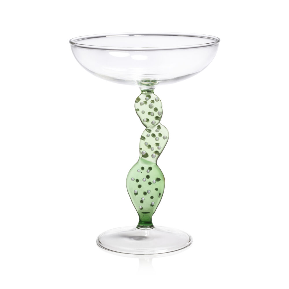 Climbing Cacti Tequila Cocktail Glasses, Set of 4, Cactus Green by Zodax