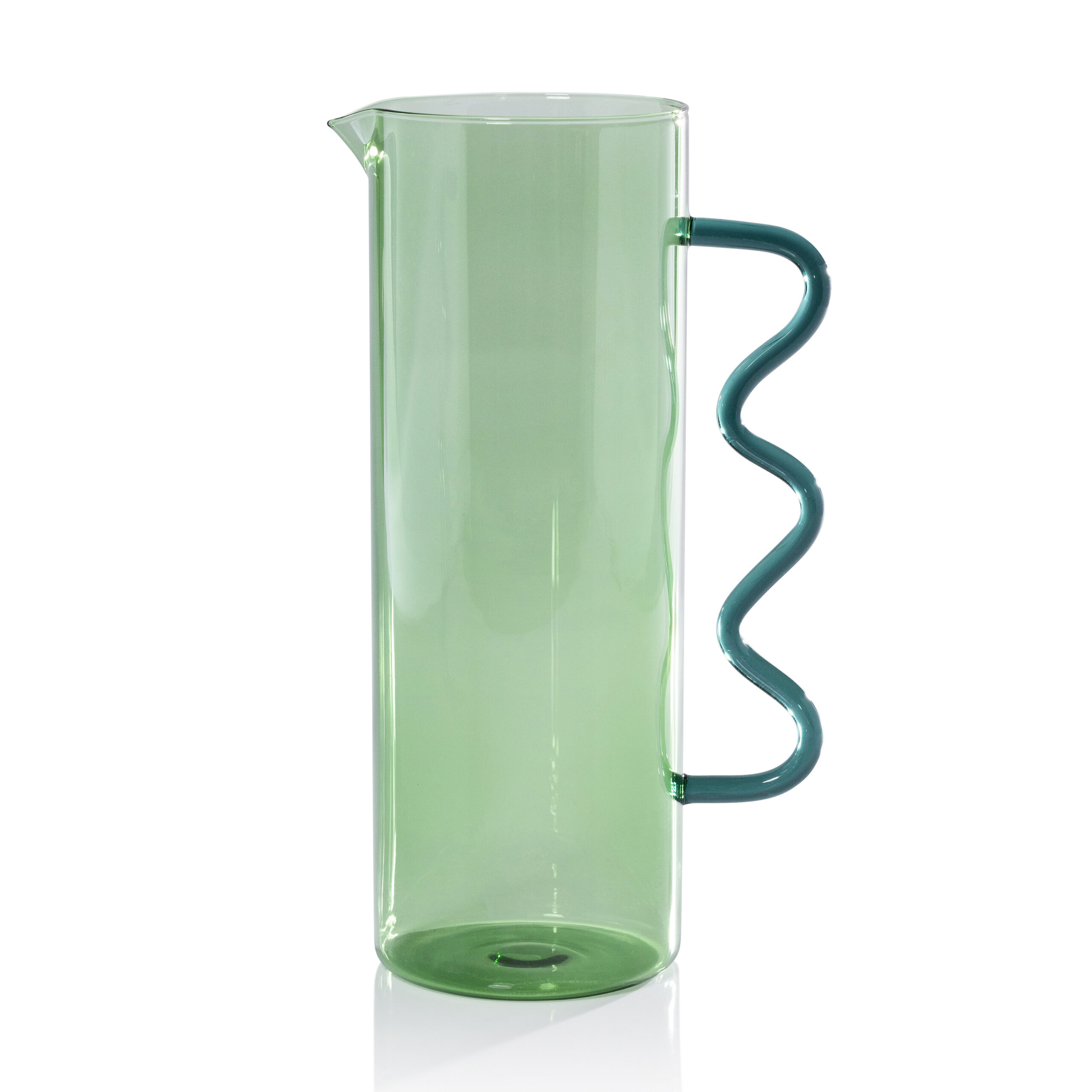 Costa de Sol Glass Pitcher, Green by Zodax