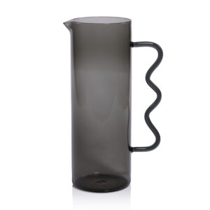 Costa de Sol Glass Pitcher, Smoke by Zodax