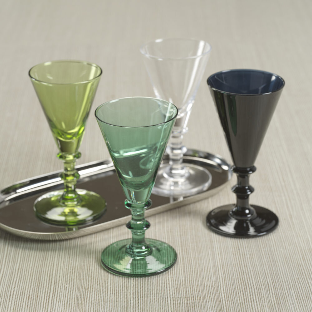 Lorraine 6,Piece Set Vintage Glass Cordial, Dark Ivy by Zodax - Image 3
