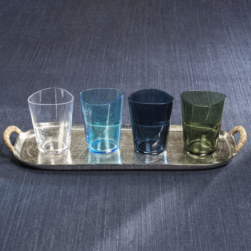 Summer Kampari 6,Piece Set Glass Tumblers, Aqua Blue by Zodax - Image 4