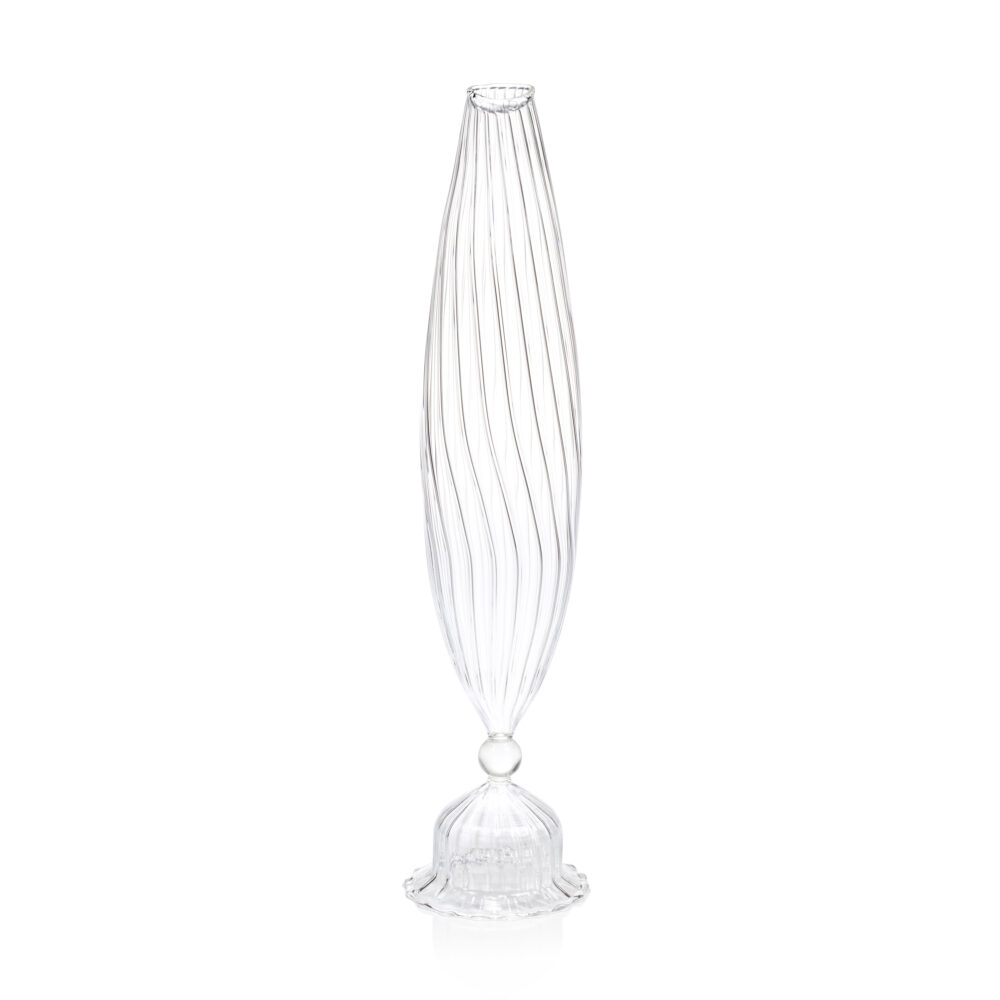 Flo 2,Piece Set Optic Glass Vases, 14" by Zodax