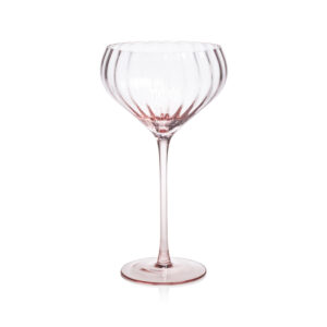 Malden 4,Piece Set Optic Cocktail Glasses, Pink by Zodax
