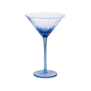 Malden 4,Piece Set Optic Martini Glasses, Cocktail Blue by Zodax