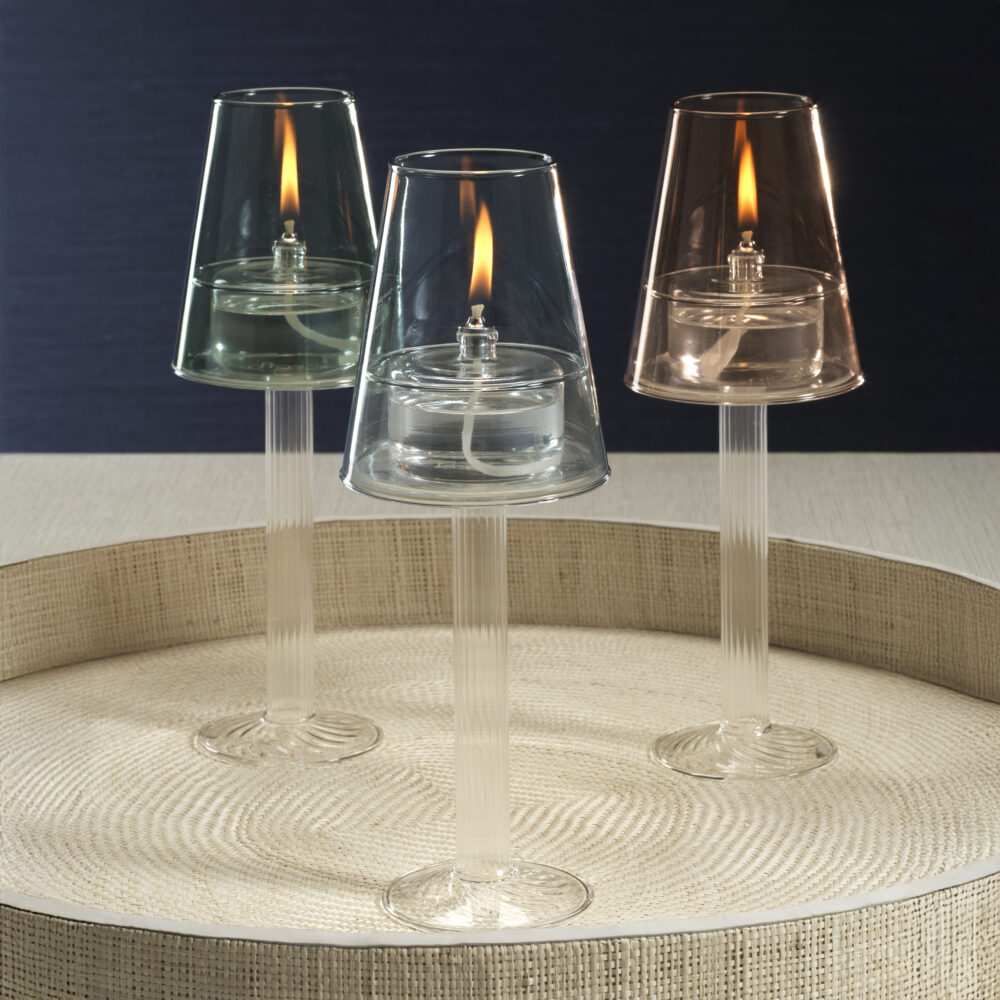 Dauphine Table Lamp with 3 oz Votive Oil Lamp, Corydalis Blue by Zodax - Image 3