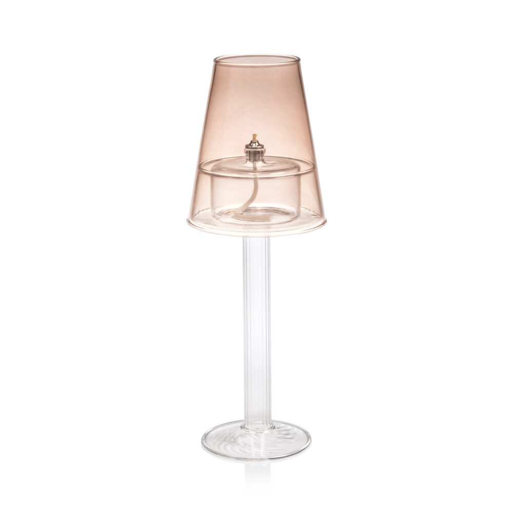 Dauphine Table Lamp with 3 oz Votive Oil Lamp, Amber Light by Zodax