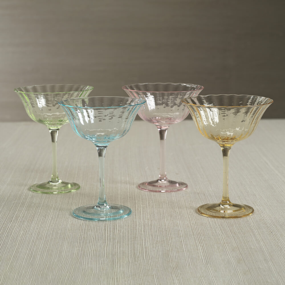 Apéritif 4,Piece Set Summer Cocktail Coupe Glasses, Chartreuse by Zodax - Image 2
