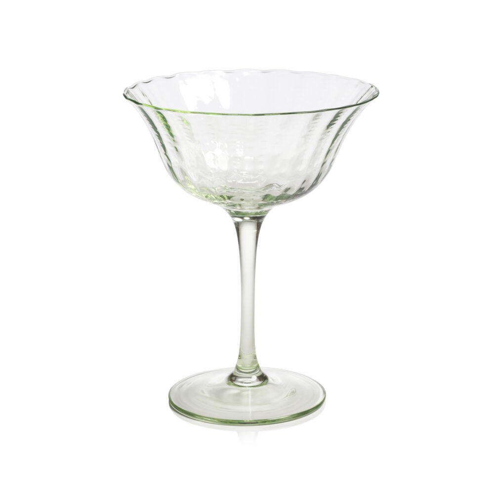 Apéritif 4,Piece Set Summer Cocktail Coupe Glasses, Chartreuse by Zodax