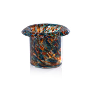 Celia 4,Piece Opal Confetti Glass Candle Holder / Vase / Planter Set, Blue Tones by Zodax