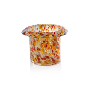 Celia 4,Piece Opal Confetti Glass Candle Holder / Vase / Planter Set, Amber Tones by Zodax