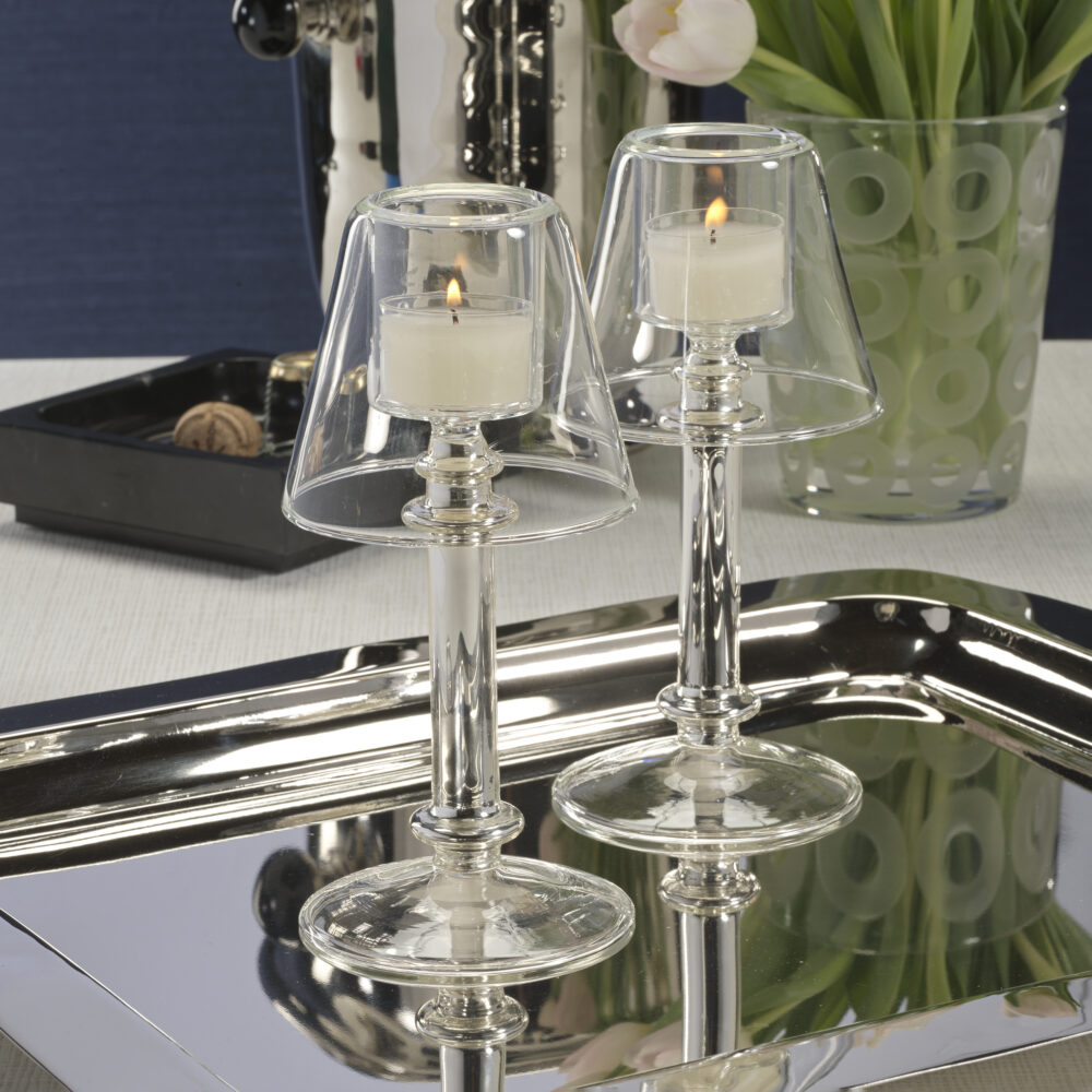 Isola Glass Tealight Lamp Candle Holder  by Zodax - Image 2