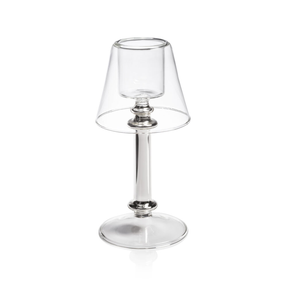 Isola Glass Tealight Lamp Candle Holder  by Zodax