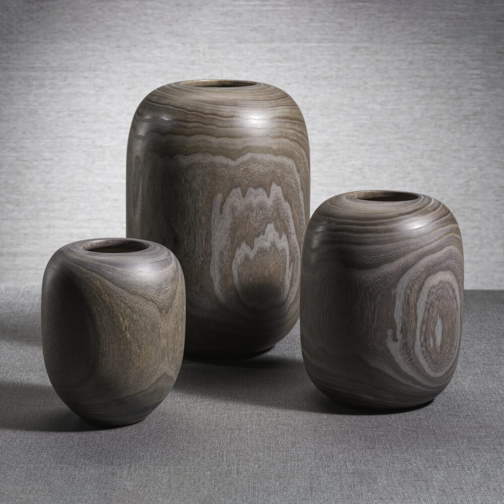 Sylva Decorative Wood Vase, Large by Zodax - Image 3