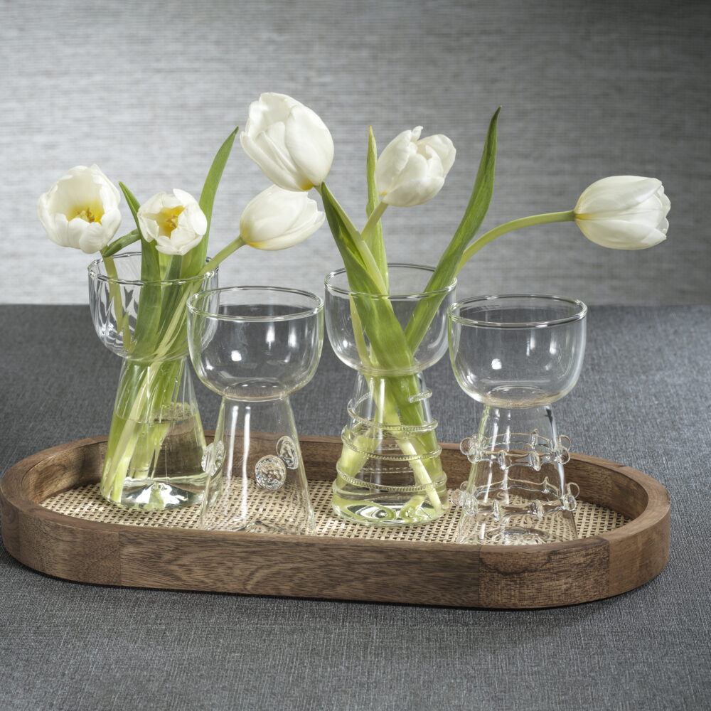 Amélie Assorted Glass Vases, Set of 4 by Zodax - Image 4