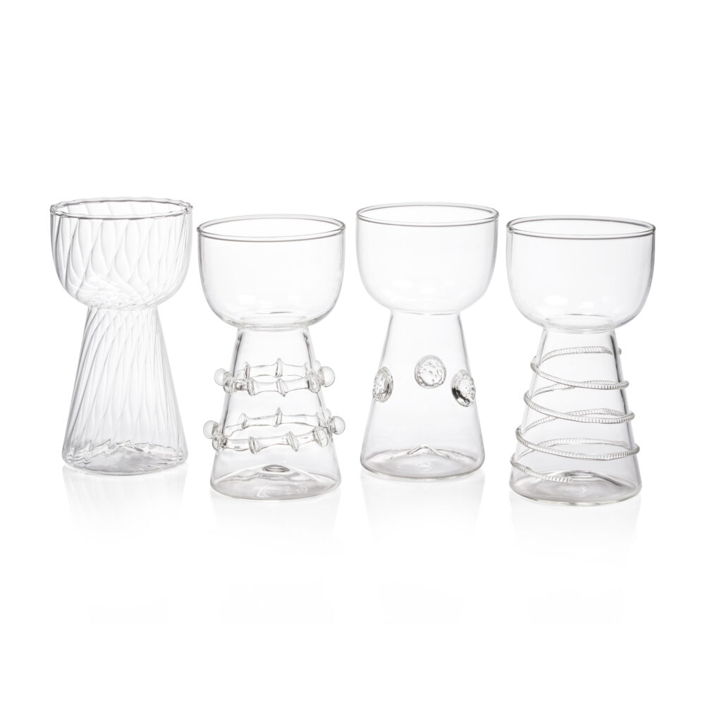 Amélie Assorted Glass Vases, Set of 4 by Zodax