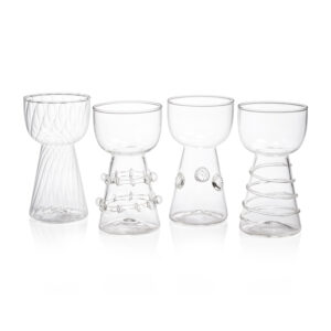 Amélie Assorted Glass Vases, Set of 4 by Zodax