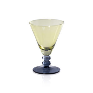 Fusion Two,Tone 6,Piece Cocktail Glass Set, Night Blue w/ Kiwi by Zodax