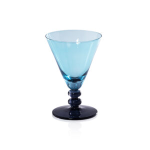 Fusion Two,Tone 6,Piece Cocktail Glass Set, Night Blue w/ Aqua by Zodax