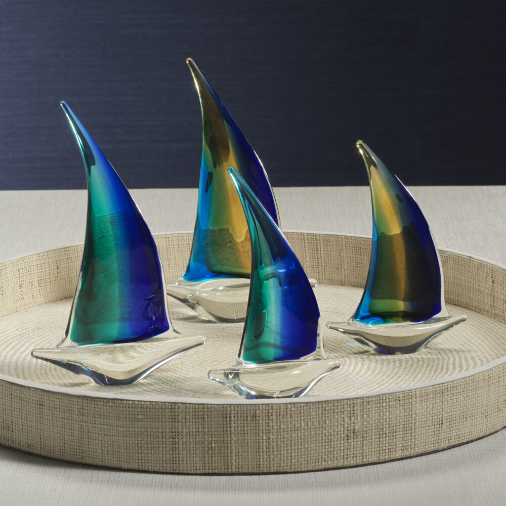 Marisol 2,Piece Assorted Set Decorative Glass Sailboats, 8" by Zodax - Image 5