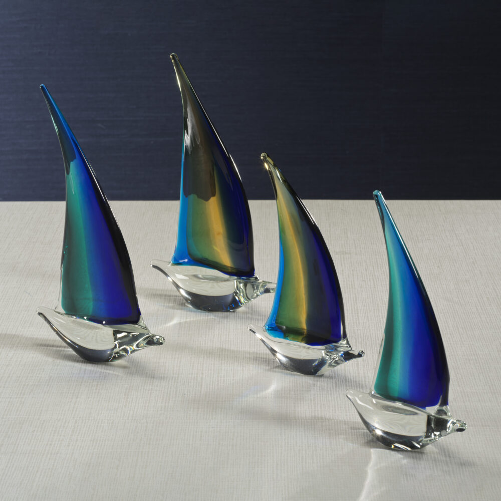 Marisol 2,Piece Assorted Set Decorative Glass Sailboats, 8" by Zodax - Image 6