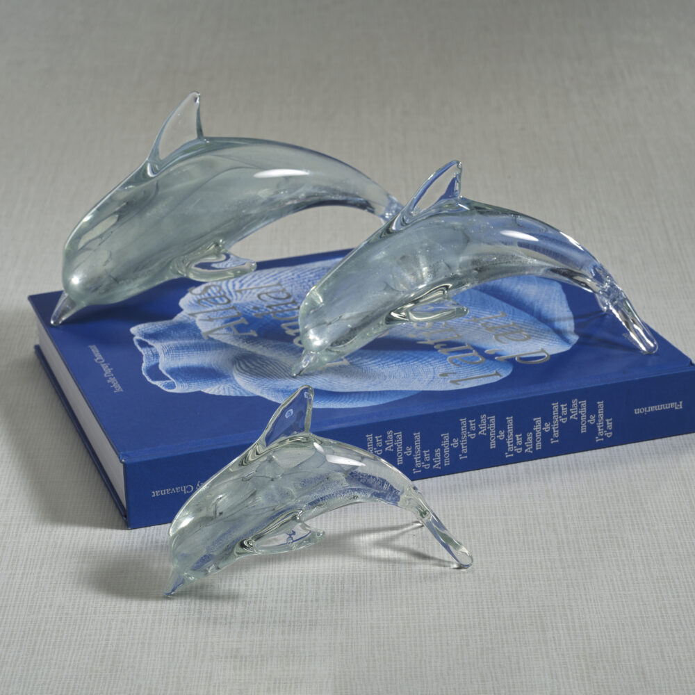 Marinella Decorative Gray Glass Dolphin, Medium by Zodax - Image 4