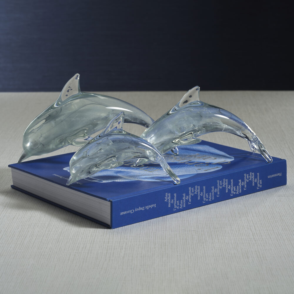 Marinella Decorative Gray Glass Dolphin, Medium by Zodax - Image 5