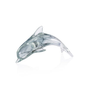Marinella Decorative Gray Glass Dolphin, Medium by Zodax