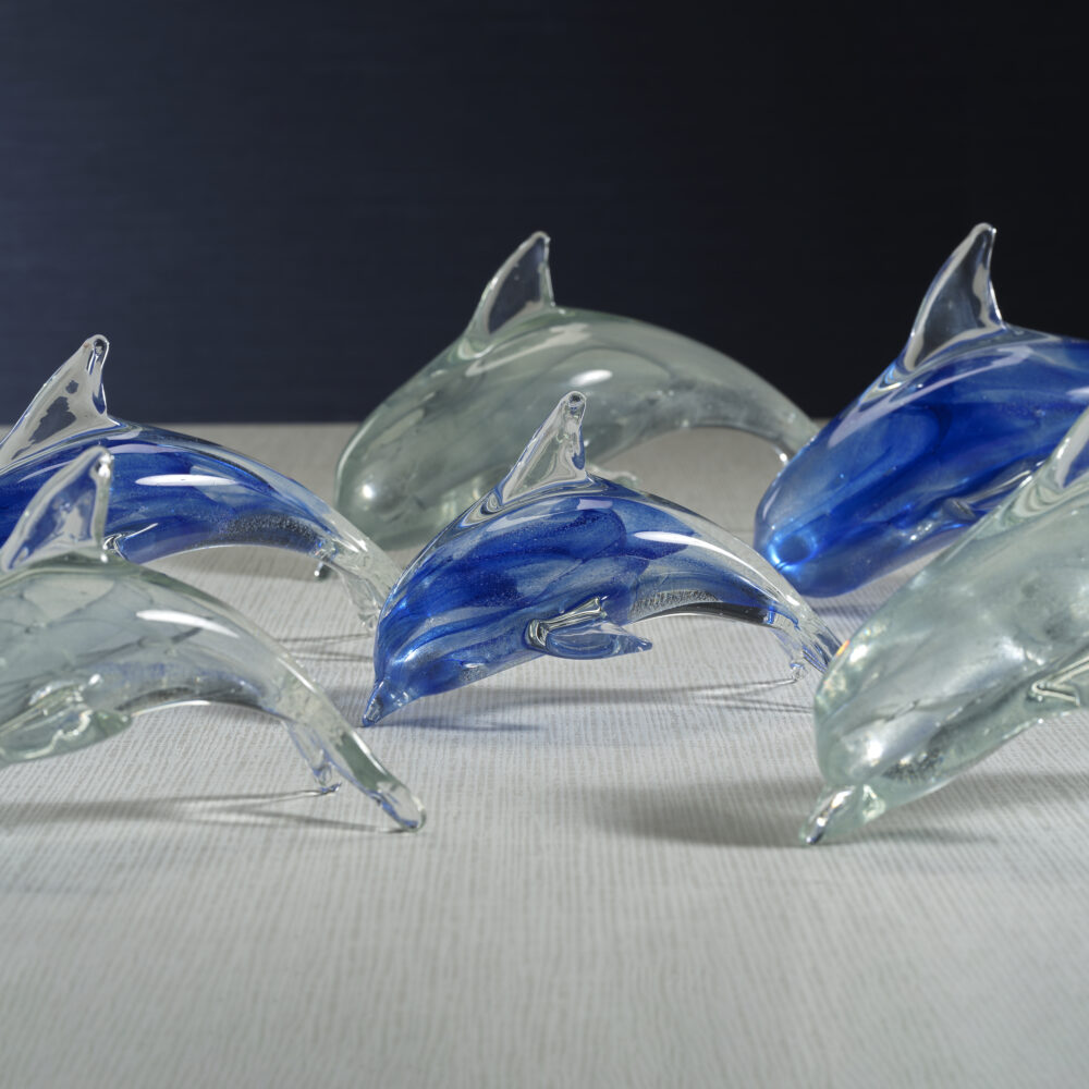 Marinella Decorative Blue Glass Dolphin, Medium by Zodax - Image 5