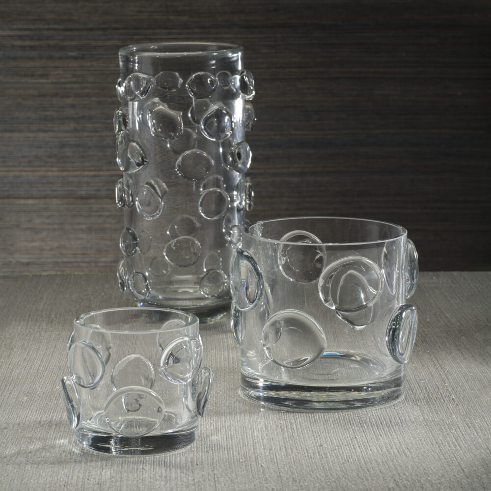 Celeste Tall Glass Vase / Hurricane, Clear by Zodax - Image 2