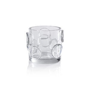 Celeste Clear Glass Candle Holder, 4.25" x 4" by Zodax