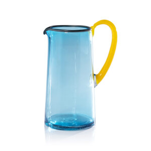 Lagoon Glass Juice Pitcher, Aqua, Green & Yellow by Zodax