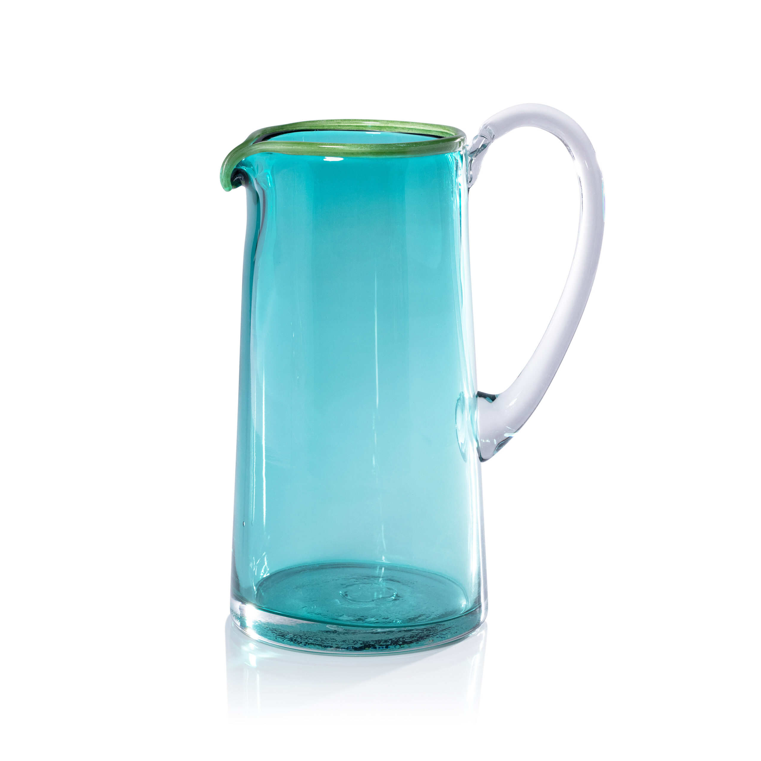 Lagoon Glass Juice Pitcher, Azul, Green & Clear by Zodax
