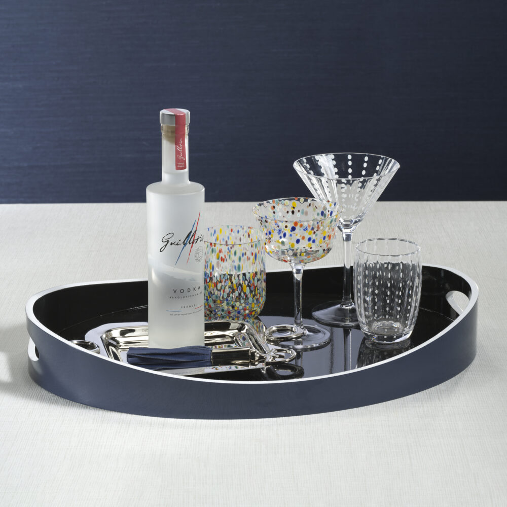Pescara 4,Piece Set White Dot Martini Glasses, Clear by Zodax - Image 5