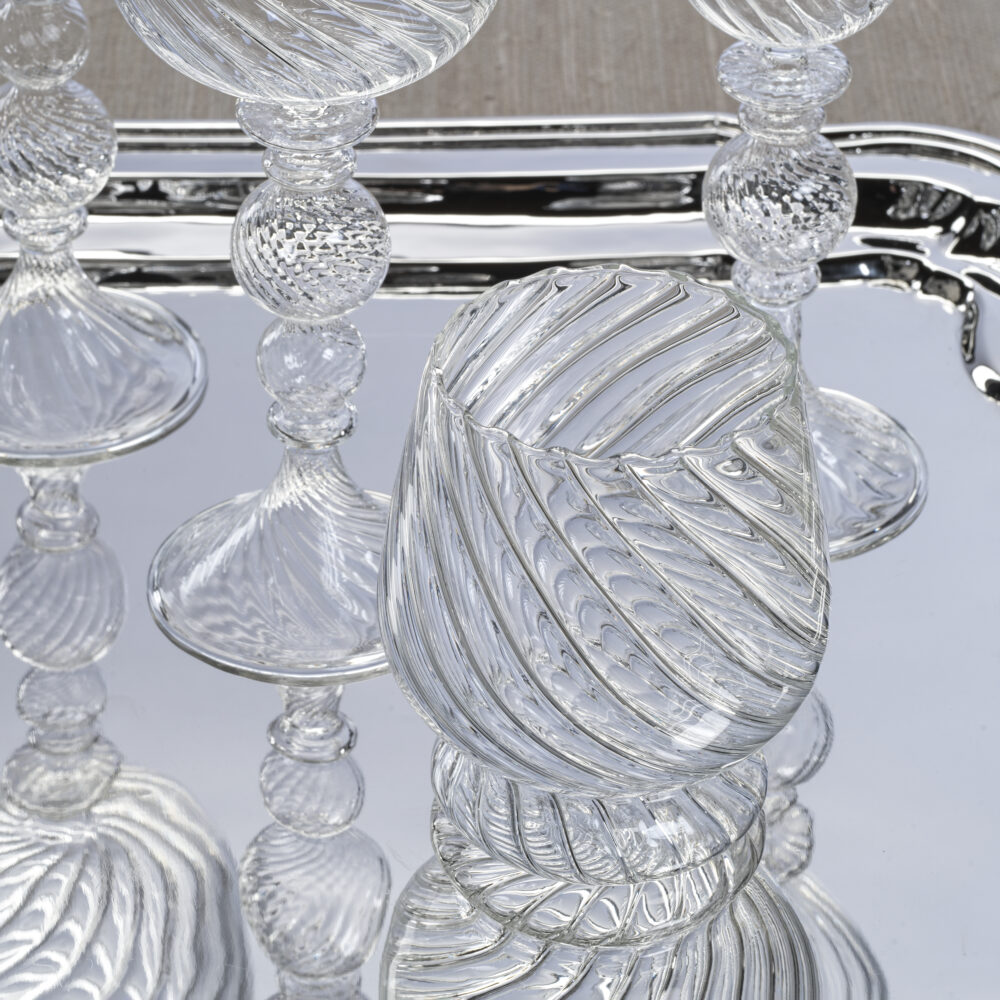 Rialto Twisted Optic Glass Tumblers, Set of 4 by Zodax - Image 4