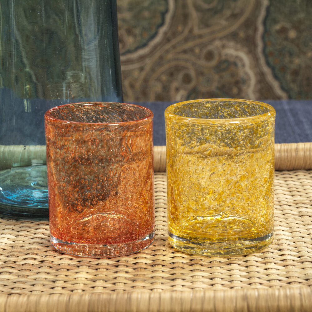 Antibes 4,Piece Set Glass Tumblers, Yellow by Zodax - Image 2