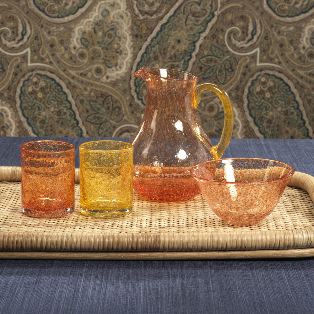 Antibes 4,Piece Set Glass Tumblers, Yellow by Zodax - Image 3