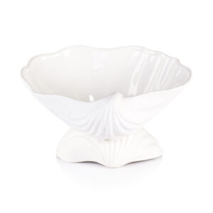La Coquille Stoneware Clam Shell Bowl by Zodax