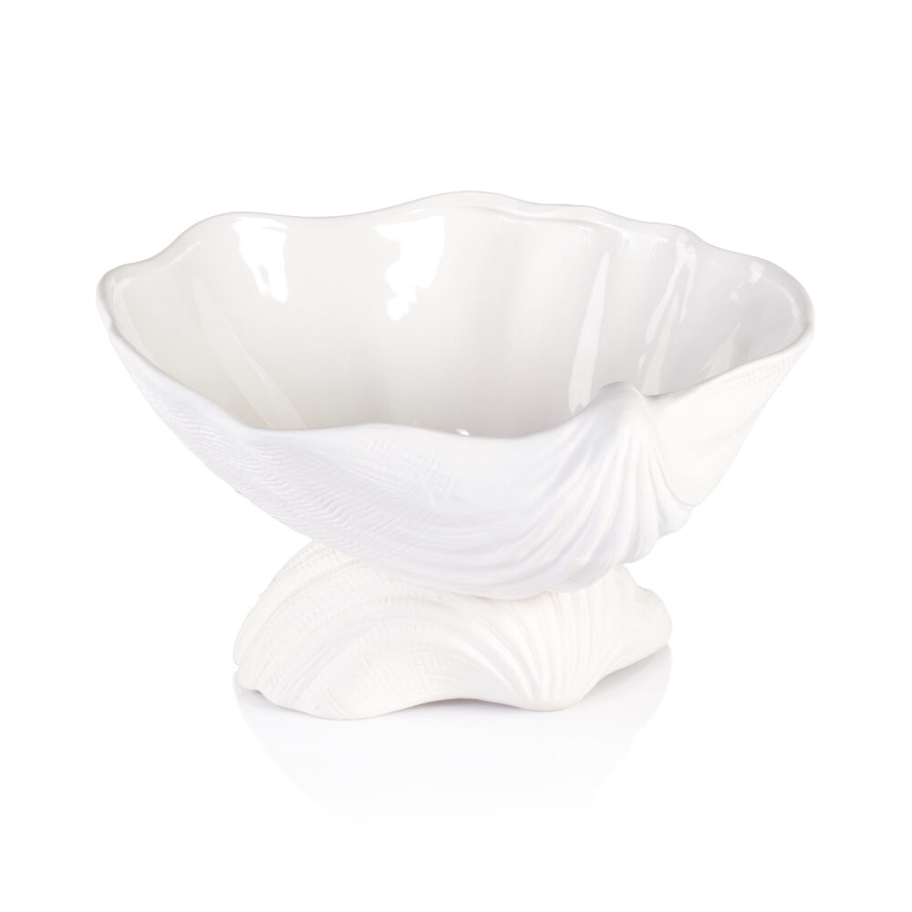 La Coquille Stoneware Clam Shell Bowl by Zodax - Image 2