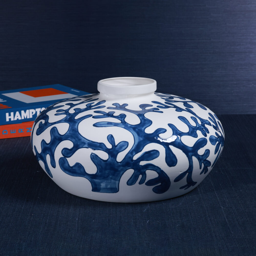 Bermuda Coral Stoneware  Vase by Zodax - Image 2